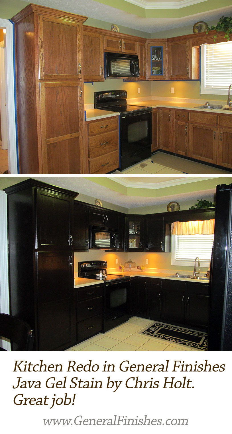 Kitchen Makeover With Java Gel Stain General Finishes