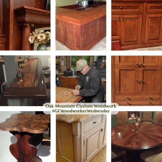 custom wood furniture by oak mountain custom woodwork using general finishes stains, dyes, and paints