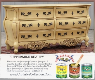 bombay chest refinished with buttermilk yellow milk paint