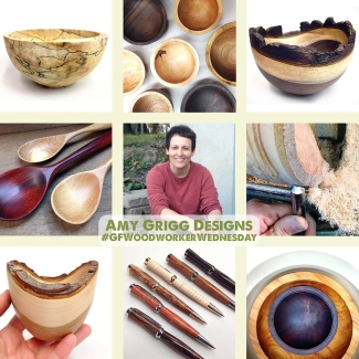 custom wood bowls, spoons, and pens finished using general finishes stains and dyes