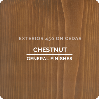 General Finishes Exterior 450 Water Based Wood Stain - Chestnut (ON CEDAR)
