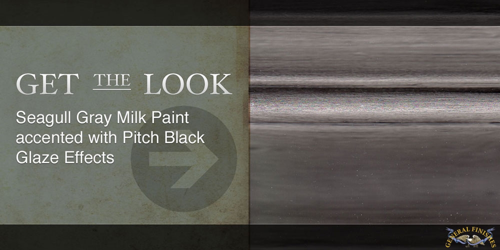 Seagull Gray Milk Paint accented with Pitch Black Glaze Effects