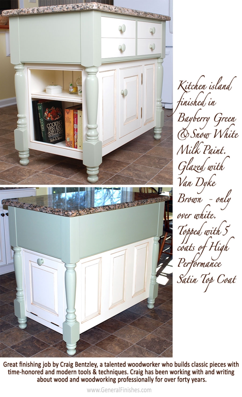 Kitchen Island Bayberry Milk Paint General Finishes General Finishes