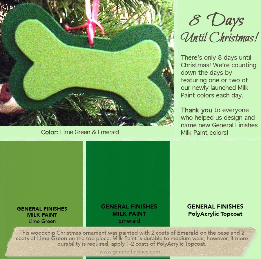 8 Days until Christmas Featuring General Finishes Emerald Green and