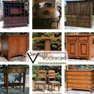 custom wood furniture by sun valley woodworks using general finishes stains, dyes, and paints