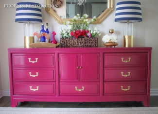 pink bougainvillea dresser