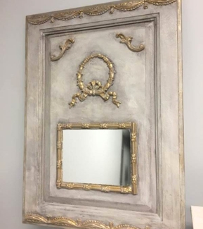 trumeau mirror refinished using general finishes stains, dyes, and paints