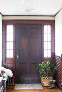 front door makeover using general finishes gel stain