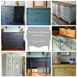 the painted drawer collection; dressers refinished using general finishes stains and paints