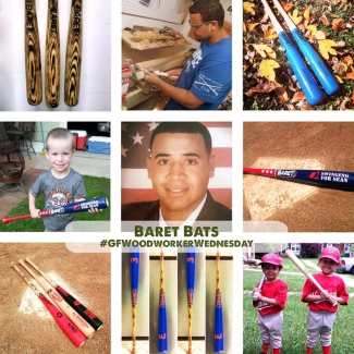 custom wood bats finished using general finishes stains, dyes, and paints by baret bats