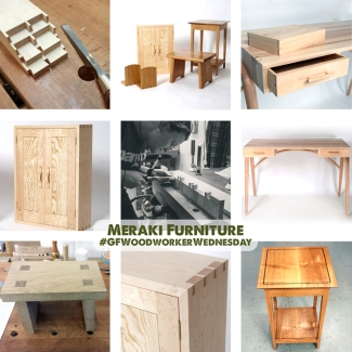custom wood furniture finished using general finishes stains, dyes, and paint by meraki furniture