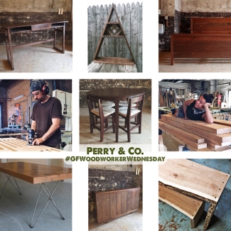 custom wood furniture and art finished using general finishes stains, dyes, and paint by perry & co