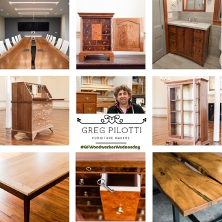 custom wood furniture by Greg Pilotti furniture makers using general finishes stains, dyes, and paints