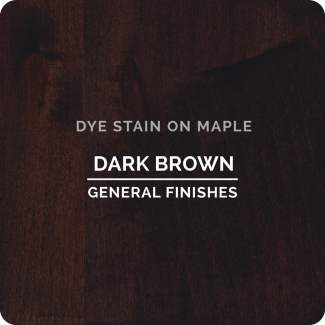 General Finishes Water Based Dye Stain - Dark Brown (ON MAPLE)
