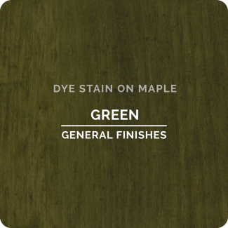 General Finishes Water Based Dye Stain - Green (ON MAPLE)