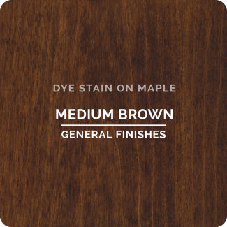 General Finishes Water Based Dye Stain - Medium Brown (ON MAPLE)