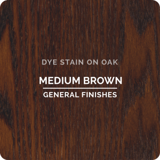General Finishes Water Based Dye Stain - Medium Brown (ON OAK)