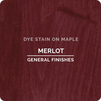 General Finishes Water Based Dye Stain - Merlot (ON MAPLE)