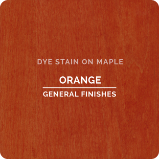 General Finishes Water Based Dye Stain - Orange (ON MAPLE)