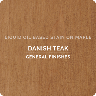 General Finishes Oil Based Liquid Wood Stain - Danish Teak (ON MAPLE)