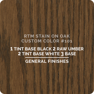 General Finishes RTM Wood Stain Custom Color Color - #101 (ON OAK)