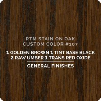 General Finishes RTM Wood Stain Custom Color Color - #107 (ON OAK)