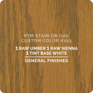 General Finishes RTM Wood Stain Custom Color Color - #123 (ON OAK)