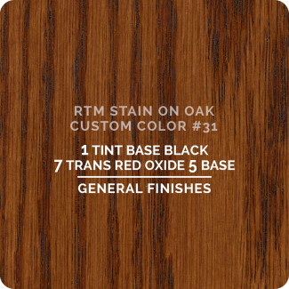 General Finishes RTM Wood Stain Custom Color Color - #31 (ON OAK)