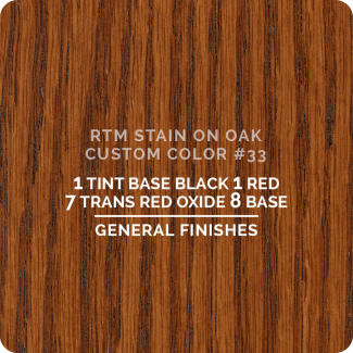 General Finishes RTM Wood Stain Custom Color Color - #33 (ON OAK)