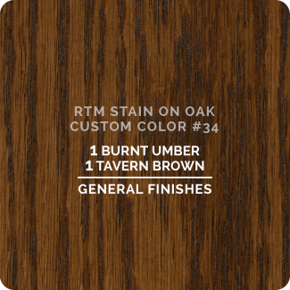 General Finishes RTM Wood Stain Custom Color Color - #34 (ON OAK)