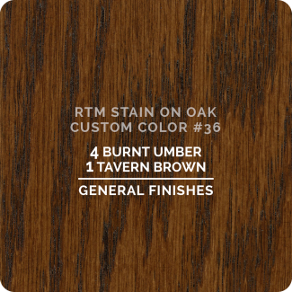 General Finishes RTM Wood Stain Custom Color Color - #36 (ON OAK)