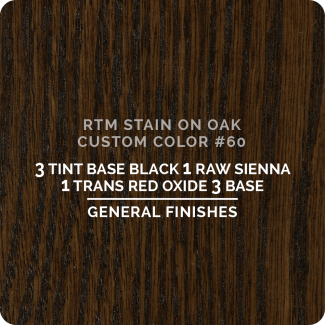 General Finishes RTM Wood Stain Custom Color Color - #60 (ON OAK)