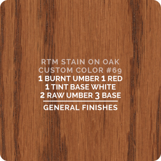 General Finishes RTM Wood Stain Custom Color Color - #69 (ON OAK)