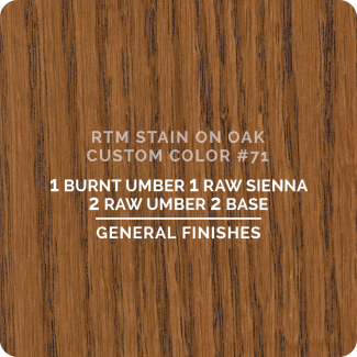 General Finishes RTM Wood Stain Custom Color Color - #71 (ON OAK)