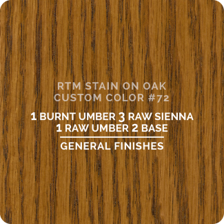General Finishes RTM Wood Stain Custom Color Color - #72 (ON OAK)