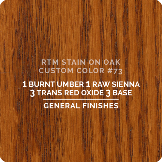 General Finishes RTM Wood Stain Custom Color Color - #73 (ON OAK)