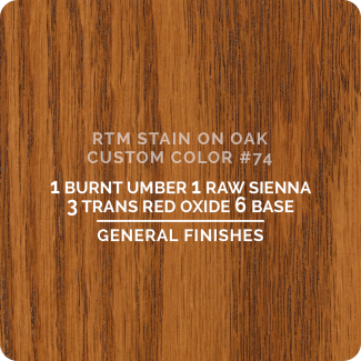 General Finishes RTM Wood Stain Custom Color Color - #74 (ON OAK)
