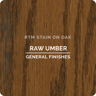 General Finishes RTM Wood Stain Stock Color - Raw Umber (ON OAK)