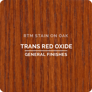 General Finishes RTM Wood Stain Stock Color - Trans Red Oxide (ON OAK)