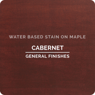 General Finishes Water Based Wood Stain - Cabernet (ON MAPLE)