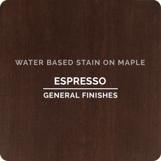General Finishes Water Based Wood Stain - Espresso (ON MAPLE)