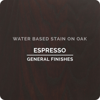 General Finishes Water Based Wood Stain - Espresso (ON OAK)