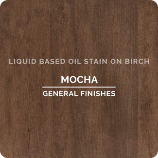 General Finishes Oil Based Liquid Wood Stain - Mocha (ON BIRCH)