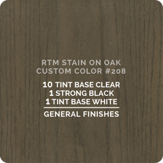 General Finishes RTM Wood Stain Color Custom Color - #208 (ON OAK)