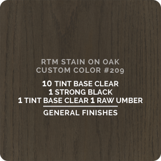 General Finishes RTM Wood Stain Color Custom Color - #209 (ON OAK)