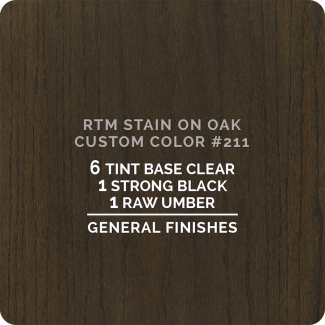 General Finishes RTM Wood Stain Color Custom Color - #211 (ON OAK)