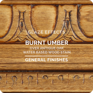 General Finishes Water Based Glaze Effects - Burnt Umber over Antique Oak Water Based Wood Stain