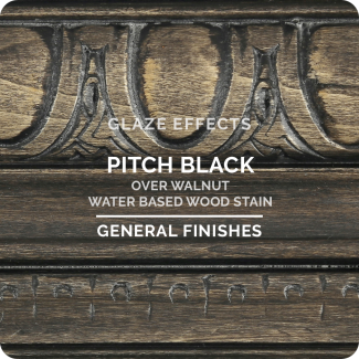General Finishes Water Based Glaze Effects - Pitch Black over Walnut Water Based Wood Stain