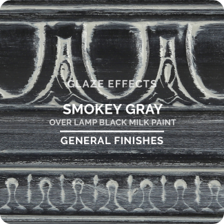 General Finishes Water Based Glaze Effects - Smokey Gray over Lamp Black Water Based Milk Paint