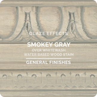 General Finishes Water Based Glaze Effects - Smokey Gray over Whitewash Water Based Wood Stain